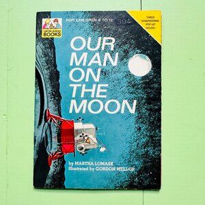 Vintage 60s "Our Man on the Moon" Book Space Pop-Up Book Vintage Kids Book Space